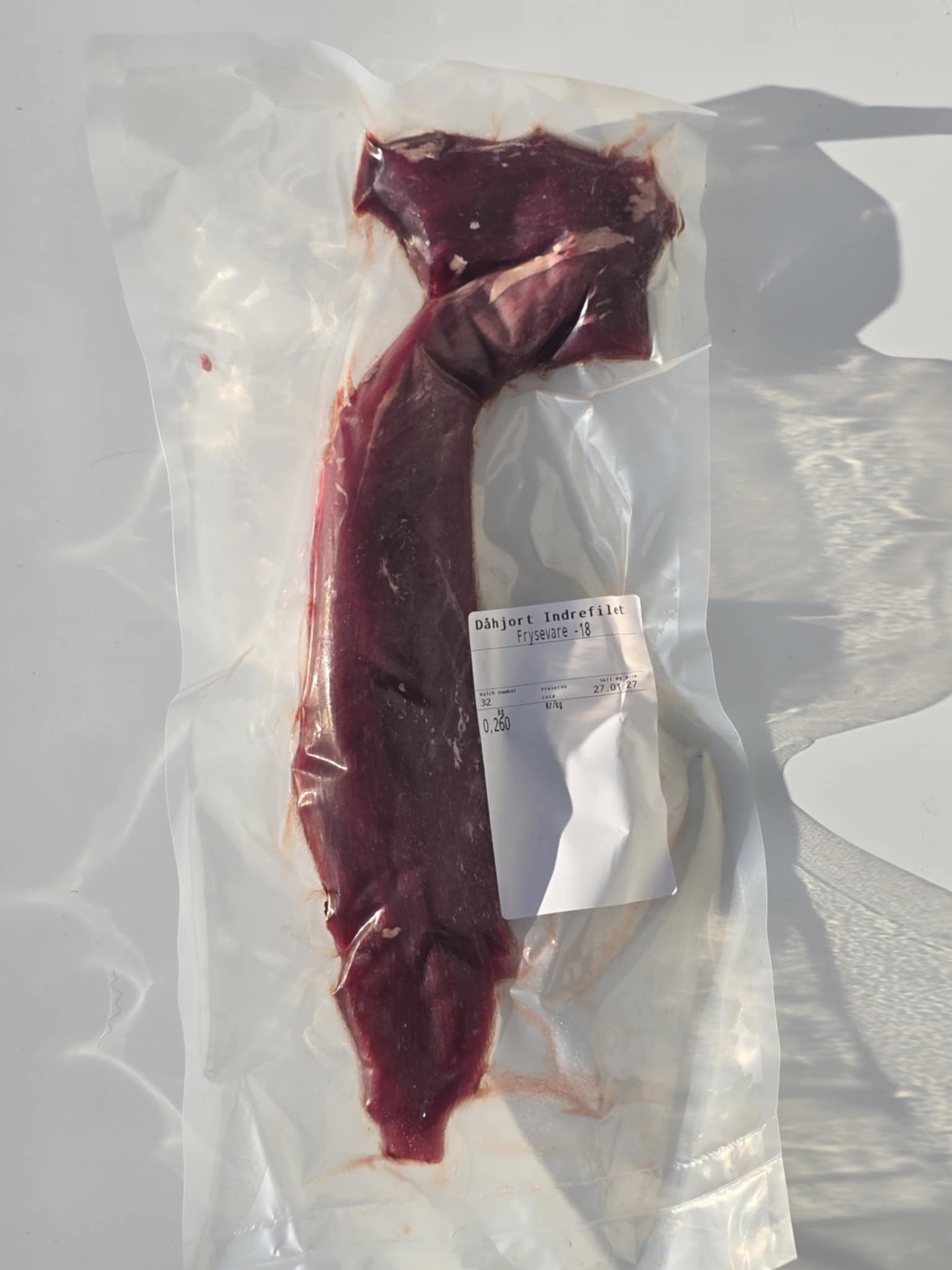 Indrefilet av dåhjort